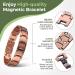 Men's Copper Magnetic Bracelet with Double Row Magnets, Removal Tool, and Gift Box | MagEnergy - Buy Online on GoSupps.com