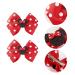 Red Polka Dot Mouse Ear Scrunchies & Hair Bow Clips Set for Girls - Perfect for Costume & Party Decorations - Buy Online on GoSupps.com