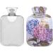 Naanle 2L Transparent Hot Water Bottle - Hortensia Flower & Bee Design for Menstrual Cramps Pain Relief Hand/Foot Heat & Cold Therapy - Buy Online on GoSupps.com