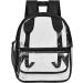 Clear Stadium Approved Small Backpack - Waterproof Transparent Bag for Work & Sports Events (Black) - Buy Online on GoSupps.com