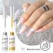 Silver Gold Glitter Gel Nail Art Liner Set - 2Pcs | Soak off Curing, 8ml, Thin Brush | DIY Nail Decoration - Buy Online on GoSupps.com