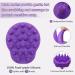 Fretech Purple Scalp Massage Brush - 2 Silicone Bristle Types for Sensitive Scalps Deep Cleaning and Hair Growth Stimulation - Buy Online on GoSupps.com