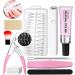 Lnhgh Gel Extension Nail Kit Artificial Extension Nail Set With Tips For Girls | With Nail Gel Nail Paint Brush Nail Scrub Strip Nail Scissors Nail Tips Nail Lamp Transparent Tips Nails Set - Buy Online on GoSupps.com