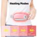 Cordless Heating Pad for Menstrual Cramps | 4 Heat Levels & 4 Massage Modes | Portable Women's Massager for Back & Belly Pain - Pink - Buy Online on GoSupps.com