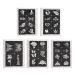 97pcs Glitter Stencils 10 Sheets Temporary Airbrush Templates Set Boys and Man Reusable Kit for Kids Adults Girls Women Body Art Painting Stickers