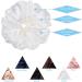 6-Piece Oversized Satin Scrunchies Set for Women and Girls - Pink, Champagne, Coffee, White, Black, Navy Blue - Buy Online on GoSupps.com