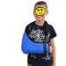4DflexiSPORT Arm Sling Child (6-7yr Blue/Navy) - Medical Grade Cool & Comfortable Sling with Smiley Sticker - Buy Online on GoSupps.com
