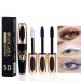 CARL 3 Pieces Mascara Blue White Black Waterproof Long Lasting 5D Colorful Mascara Set for Long Eyelashes Waterproof Eye Makeup