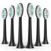 Operan Electric Toothbrush Replacement 6 Heads Black 6 pack Black