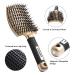 FIXBODY Boar Bristle Hair Brush - Curved Vented Oversize Design for Women Long Thick Curly Hair - Gold - Buy Online on GoSupps.com