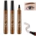 Makefullbeauty Eyebrow Makefullbeauty Waterproof Natural Eyebrow Pen Makefullbeauty Brow Pen Magical Waterproof Brow Pen Micro Fork Tip Precise Brow Pen Point Eyebrow Pencil Liquid Pen Makeup 2*light Brown