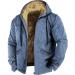 Hanxiulin coat plush jacket hoodie jacket oversize winter coat men fleece jacket down jacket windproof light quilted jacket winter jacket down jacket winter jacket blue 5xl