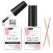 Makartt Peel Off Base Coat and Top Coat 2 * 15ml Long Lasting Shine Clear No Wipe Gel Top Coat Base Coat Nail Polish No Filing Soaking-off Needed for Nail Art Home DIY Manicure Salon Peel Off Base Coat&top Coat
