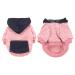 Waterproof dog coat winter warm jacket dog puppy sweater boy for little with bag-warm dog medium hoodie autumn clothing winter fleece pet clothing dogs (1107debkb-pink l) l 1107debkb-pink