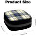 GIAPB Period Bag Sanitary Napkin Storage Holder | Blue & Yellow Plaid Makeup Pouch 1806 - Buy Online on GoSupps.com