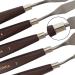CONDA Stainless Steel Palette Knife Set - 5 Piece Red Spatula Knives with Wood Handle - Buy Online on GoSupps.com