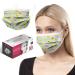 HARD 100 pieces Disposable Face Masks | Made in Germany | Type IIR & CE certified | Breathable Triple Layer - Filtration 99 78% | Elastic Earloops | Mouth Cover - Adults - Smiley 100 Piece standard size (17 5 cm x 9 5 cm) Smiley