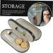Portable 2-in-1 Glasses Case & Contact Lens Holder with Mirror | Oatipho Compact Organizer Set | Travel PU Leather 15.8x7.4cm - Buy Online on GoSupps.com