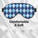 Buy Blue Squares Print Sleep Eye Mask - Soft Blindfold with Elastic Strap for Travel & Night Sleep - Buy Online on GoSupps.com