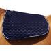 One Stop Equine Shop BasEQ Diamond Quilted Saddle Pad with Piping Navy/White