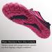 L-RUN Athletic Water Hiking Shoes | Beach Sports Shoes for Women Men | Navy Pink | Size 7.5 Women/6 Men - Buy Online on GoSupps.com