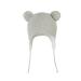 LANGZHEN Toddler Kids Infant Winter Hat Earflap Knit Warm Cap Fleece Lined Beanie for Baby Boys Girls 0-6 Months Classic -Grey