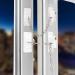 2x cabinet lock without drilling with key adjustable refrigerator lock sliding door lock window locks refrigerator protection door protection protection against children and pets 2 x white with key