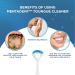 GuruNanda Mentadent Tongue Cleaner - Dual Action Brush & Scraper for Bad Breath & Odor Elimination (Multi-Color) - Buy Online on GoSupps.com