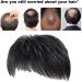 Natural Black Men's Hair Piece - Thin Skin Toupee for Male Receding Hairline (13cmx14cm) - Buy Online on GoSupps.com