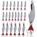 JSHANMEI Metal Spoon Casting Jigs Hard Fishing Lures with Treble Hooks Jigging Bait for Bass Salmon 5g - 10pcs