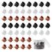 50 PCS Mini Hair Claw Clips  Bangs Strong Grip Multifunction Clamp Clips. (Black + Transparent white + brown)