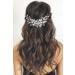EDARY Bridal Hair Vine Silver Flower Headband with Rhinestones | Elegant Headdress & Leaf Hair Accessories for Women & Girls - Buy Online on GoSupps.com