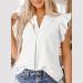 Women's Linen Shirt Oversized Blouse Summer Short Sleeve Button Casual Tee V-Neck Loose Fit Business Office Cotton T-Shirts 51-qppoj-white-4 L - Buy Online on GoSupps.com