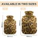 Leopard Print Hot Water Bottle 2L - Cozy Pain Relief & Winter Warmer for Hands & Feet - Buy Online on GoSupps.com