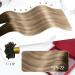Moresoo Bonding Extensions | Real Remy Hair Hot Fusion U Tip Extensions 60cm - Dark Brown to Brown with Blond Keratin #3/8/22 - 50g - Buy Online on GoSupps.com