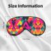 SSIMOO Colorful Triangle Print Eye Mask - Double-Sided Soft & Light Blocking for Better Sleep | International Shipping - Buy Online on GoSupps.com
