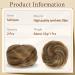 Sofeiyan 2PCS Mini Claw Clip Hair Bun Extension - Synthetic Messy Cat Ears Updo Space Bun Accessory for Women & Girls- Brown & Blonde - Buy Online on GoSupps.com