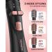 Rotating Hair Dryer Brush - 3 in 1 Volumizer Blow Dryer Set with Round Hot Air Spin Brush - Pink & Black - Shipping Worldwide - Buy Online on GoSupps.com