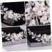 FRCOLOR Pearl Comb Bride Headdress Alloy Hair Comb Decorative Hair Combs Bridal Hair Clip Pearl Floral Hair Barrette Bride Hair Accessory Pearl Hair Pin White Hair Accessories Rhinestones - Buy Online on GoSupps.com
