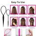 1000Pcs Elastic Rubber Bands with Topsy Tail Hair Tools Set - Hair Braid Accessories for Girls, Women - Black - Buy Online on GoSupps.com