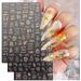 Rose Gold Christmas Nail Art Stickers - 8 Sheets Snowflakes, Santa Decals for Nail Design - Buy Online on GoSupps.com