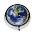 Cosmic Earthround Pill Box 3 Compartment Round Pill Box Organizer &Portable Travel Pill Box for Traveling.