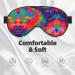 SSIMOO Colorful Tie Dye Eye Mask - Double-Sided Soft & Light Blocking for Quality Sleep - International Shipping - Buy Online on GoSupps.com