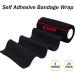 BQTQ 4 inch Black Self Adhesive Bandage Wrap Tape - Breathable Athletic Tape for Wrist, Ankle, Swelling, Sprains - 24 Rolls - Buy Online on GoSupps.com
