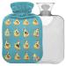 Naanle Funny Pizza Heat bottle MITEVED Transparent hot water bottle 2l large hot hot water bottle for bed hand feet warmer pain relief warmth and cold therapy