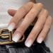 YOSOMK Gradient Nude Rhinestone Short Press on Nails - Glossy Square Fake Nails for Women - Buy Online on GoSupps.com