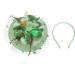 Womens Fascinator Hats Headband Pillbox Hat Bowler Veil Mesh Ribbons Headwear Wedding Party Hat for Women Lady Girls (Style 3-Green) - Buy Online on GoSupps.com
