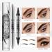 Buy Dark Brown 2-in-1 Eyebrow Pencil & Eyeliner - Long-lasting Waterproof Anti-Smudge Dual-Ended Tool for Perfect Eyebrows & Eyeliner | International Shipping Available - Buy Online on GoSupps.com