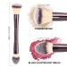 Soft Nylon Hair Contour Powder Brush & Highlighter - Double Ended Makeup Brush for Flawless Application | International Shipping - Buy Online on GoSupps.com