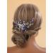 Sither Blue Crystal Hair Clip for Women Bridal Wedding Pearls Hair Comb for Women Headpiece Hair Accessories for Bride Party Prom Gift - Buy Online on GoSupps.com